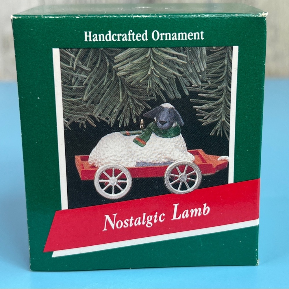 Hallmark Keepsake Ornament Nostalgic Lamb Handcrafted Ornament 1989